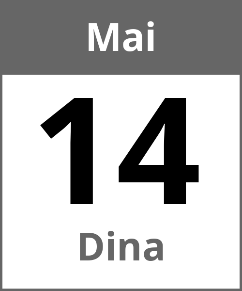 Feiertag Dina Mai 14.5.