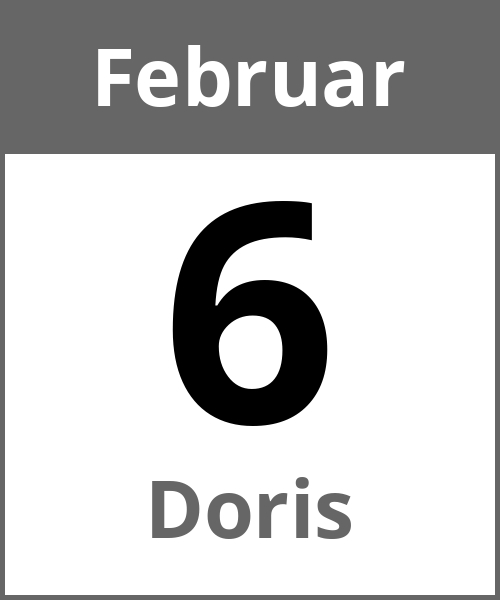 Feiertag Doris Februar 6.2.