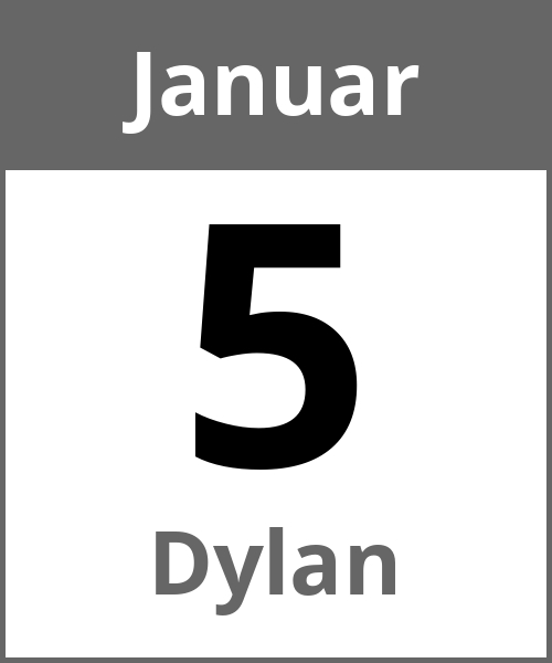 Feiertag Dylan Januar 5.1.