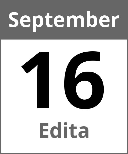 Feiertag Edita September 16.9.