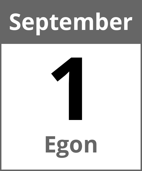 Feiertag Egon September 1.9.