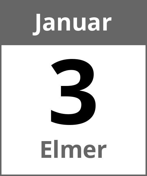 Feiertag Elmer Januar 3.1.