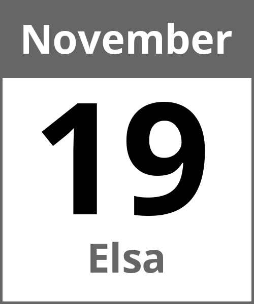 Feiertag Elsa November 19.11.