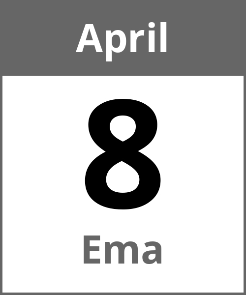 Feiertag Ema April 8.4.