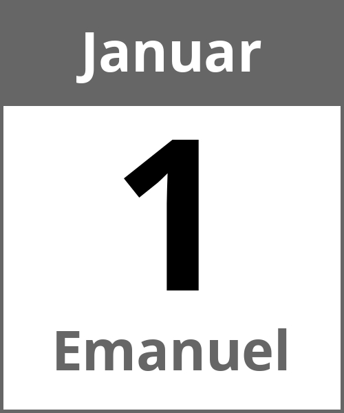 Feiertag Emanuel Januar 1.1.