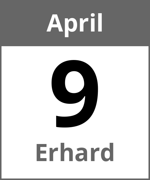 Feiertag Erhard April 9.4.