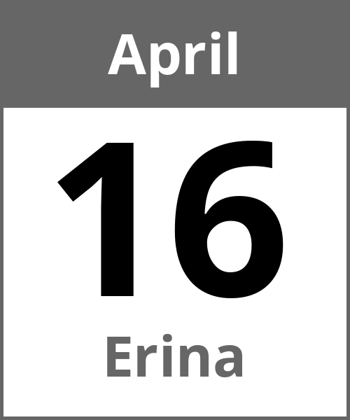 Feiertag Erina April 16.4.