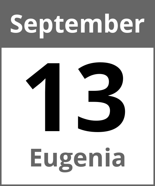 Feiertag Eugenia September 13.9.