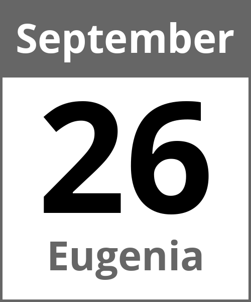 Feiertag Eugenia September 26.9.