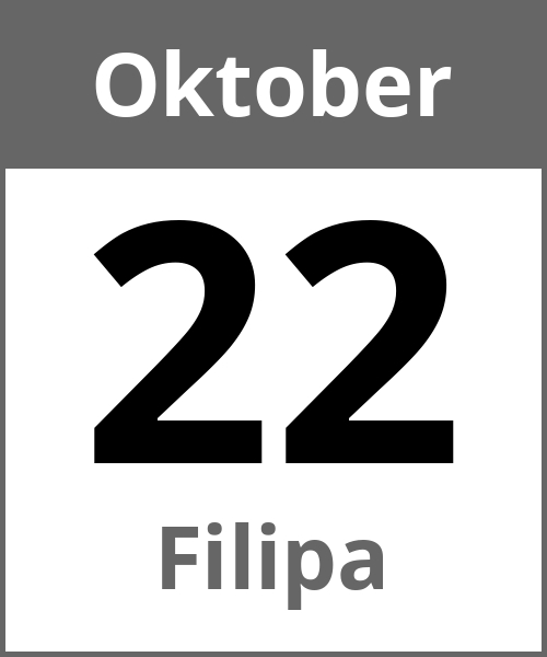 Feiertag Filipa Oktober 22.10.