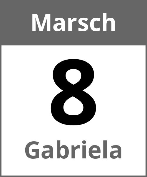 Feiertag Gabriela Marsch 8.3.