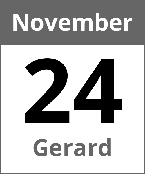 Feiertag Gerard November 24.11.