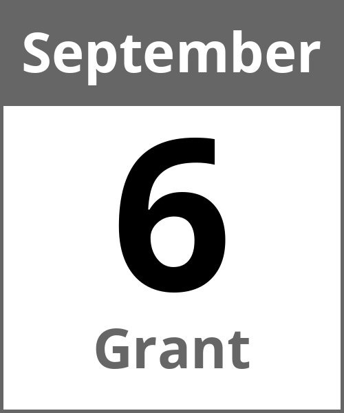 Feiertag Grant September 6.9.