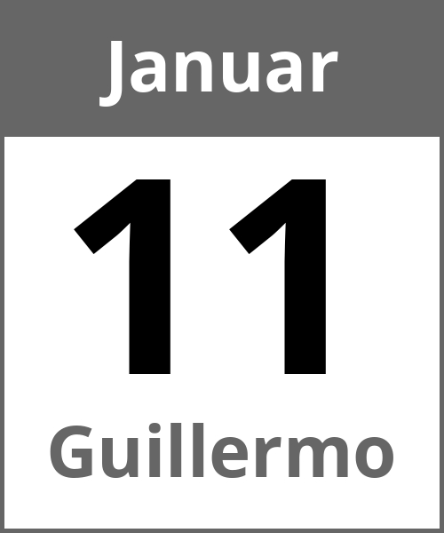 Feiertag Guillermo Januar 11.1.