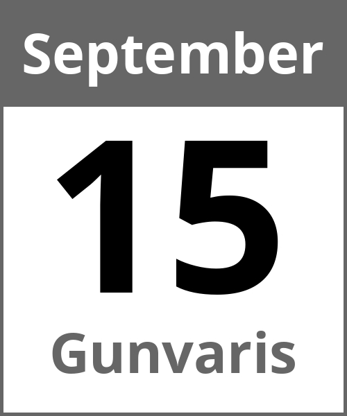 Feiertag Gunvaris September 15.9.