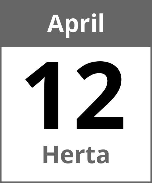 Feiertag Herta April 12.4.