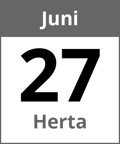 Feiertag Herta Juni 27.6.