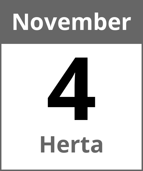 Feiertag Herta November 4.11.