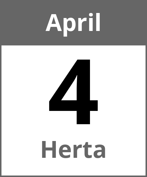 Feiertag Herta April 4.4.