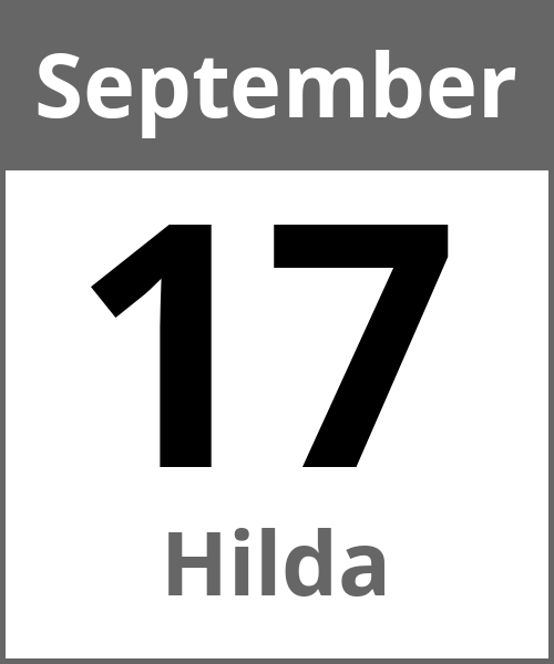 Feiertag Hilda September 17.9.