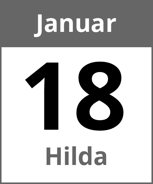 Feiertag Hilda Januar 18.1.