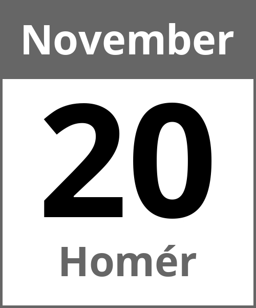 Feiertag Homér November 20.11.