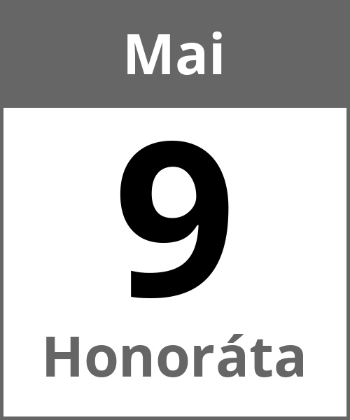 Feiertag Honoráta Mai 9.5.