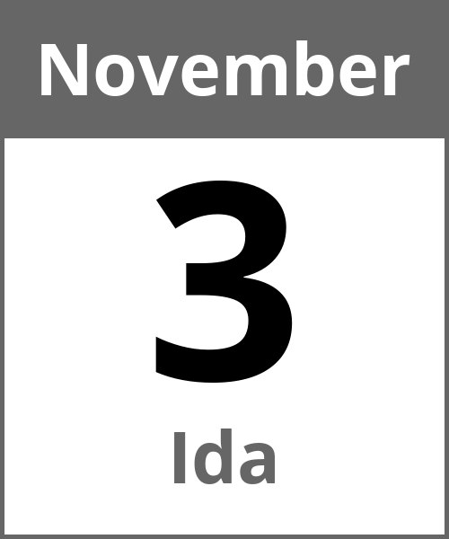 Feiertag Ida November 3.11.