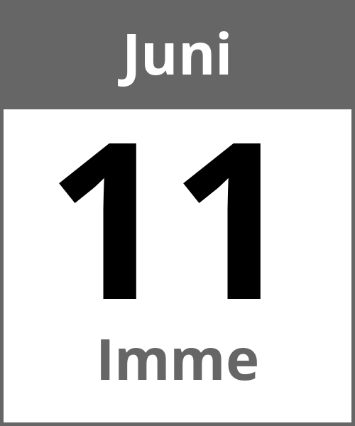 Feiertag Imme Juni 11.6.