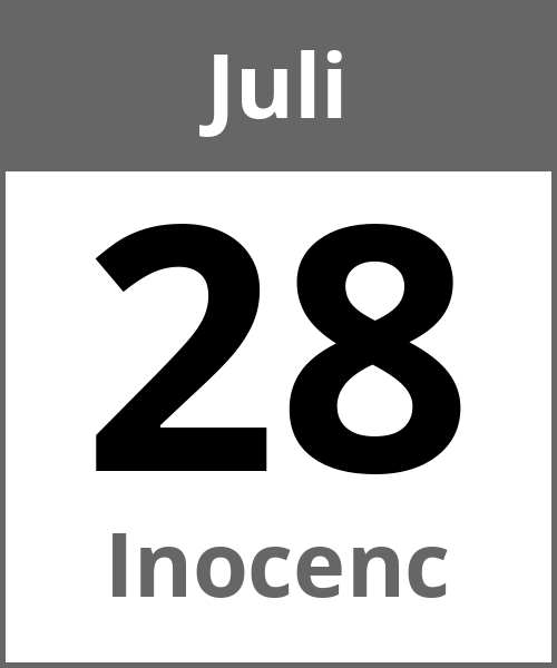 Feiertag Inocenc Juli 28.7.