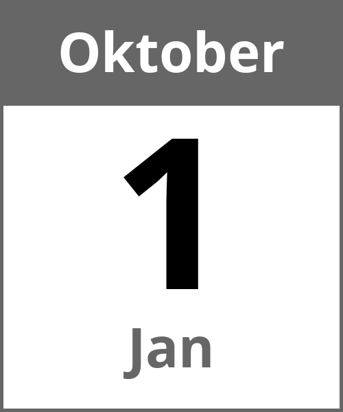 Feiertag Jan Oktober 1.10.