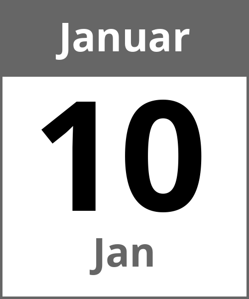 Feiertag Jan Januar 10.1.