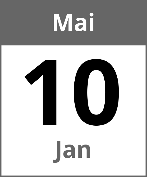 Feiertag Jan Mai 10.5.