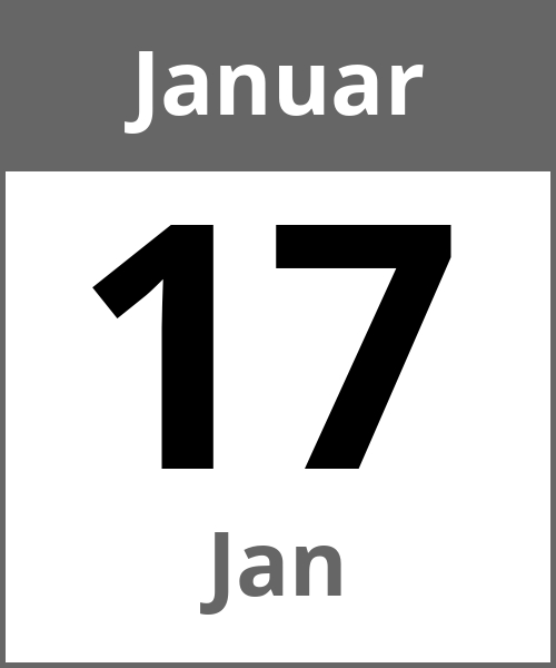 Feiertag Jan Januar 17.1.