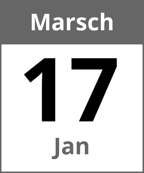 Feiertag Jan Marsch 17.3.