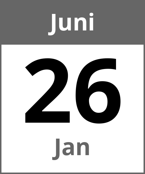 Feiertag Jan Juni 26.6.