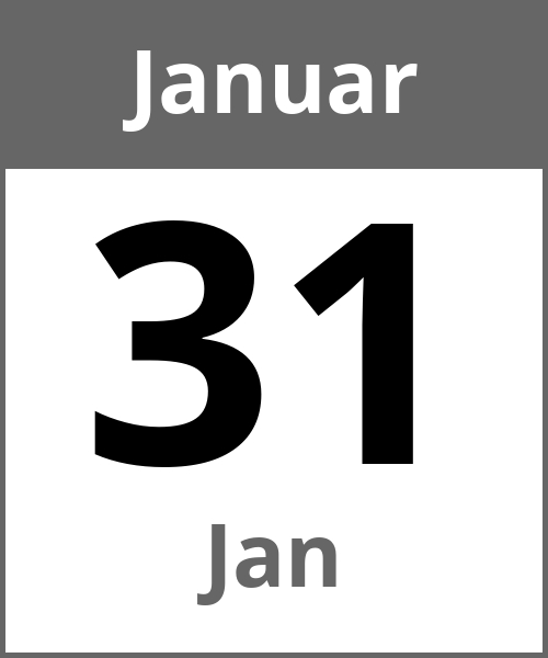 Feiertag Jan Januar 31.1.