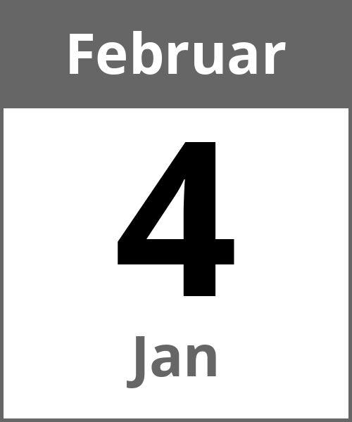 Feiertag Jan Februar 4.2.