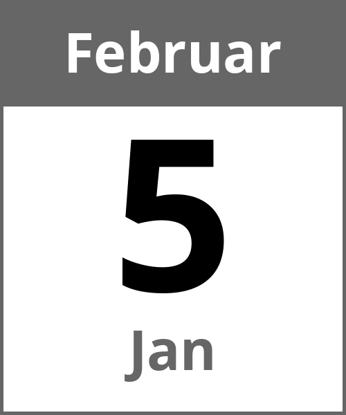 Feiertag Jan Februar 5.2.