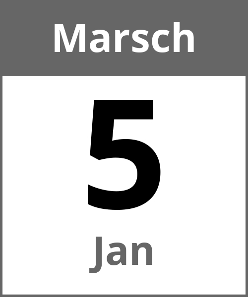 Feiertag Jan Marsch 5.3.