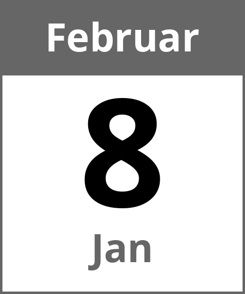 Feiertag Jan Februar 8.2.