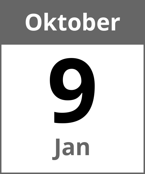 Feiertag Jan Oktober 9.10.