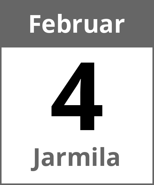 Feiertag Jarmila Februar 4.2.