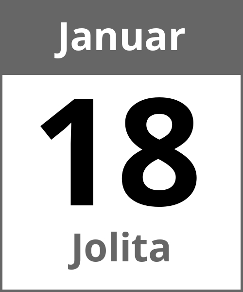 Feiertag Jolita Januar 18.1.