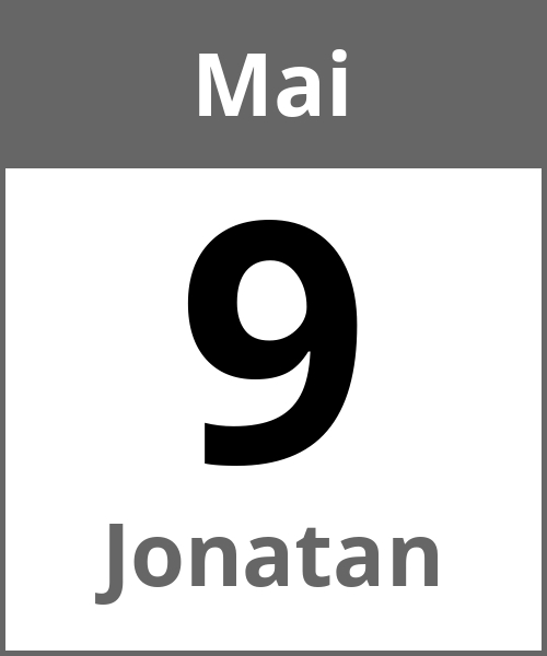 Feiertag Jonatan Mai 9.5.