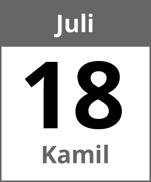 Feiertag Kamil Juli 18.7.