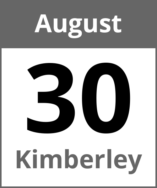 Feiertag Kimberley August 30.8.