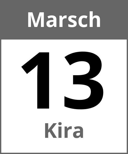 Feiertag Kira Marsch 13.3.