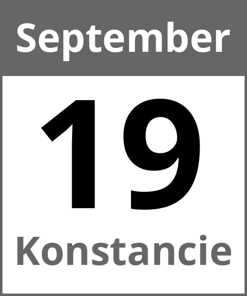 Feiertag Konstancie September 19.9.