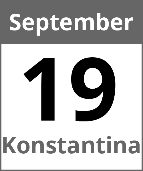 Feiertag Konstantina September 19.9.